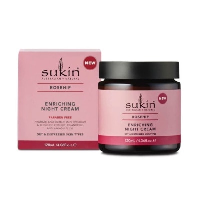 SUKIN Rosehip Enriching Night Cream (For Dry & Distressed Skin) 120ml