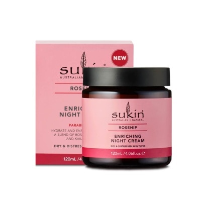 SUKIN Rosehip Enriching Night Cream (For Dry & Distressed Skin) 120ml