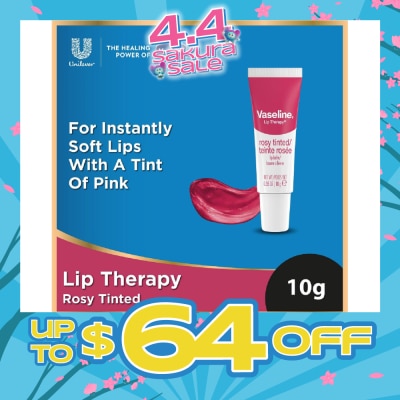 VASELINE - Lip Therapy Rosy (For Soft Pink Healthy Looking Lips) 10g