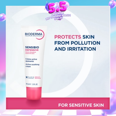 BIODERMA - Sensibio Defensive Active Soothing Moisturiser (Soothes Sensitive and Sensitised Skin) 40ml
