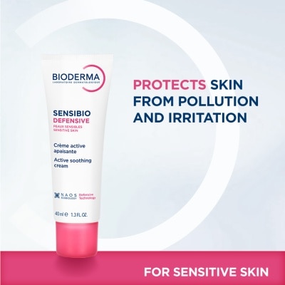 BIODERMA Sensibio Defensive Active Soothing Moisturiser (Soothes Sensitive and Sensitised Skin) 40ml