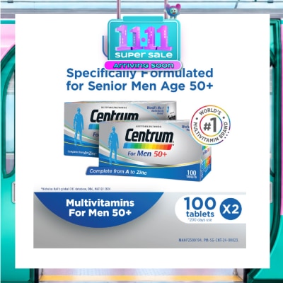 CENTRUM [CHRISTMAS] Multivitamin For Men 50+ Twin Packset Tablet 100s x 2 Bottle image