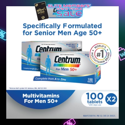 CENTRUM Multivitamin For Men 50+ Twin Packset Tablet 100s x 2 Bottle