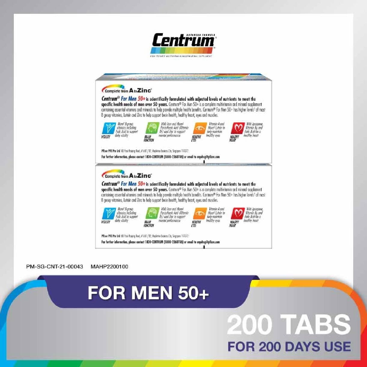 Multivitamin For Men 50+ Twin Packset Tablet 100s x 2 Bottle