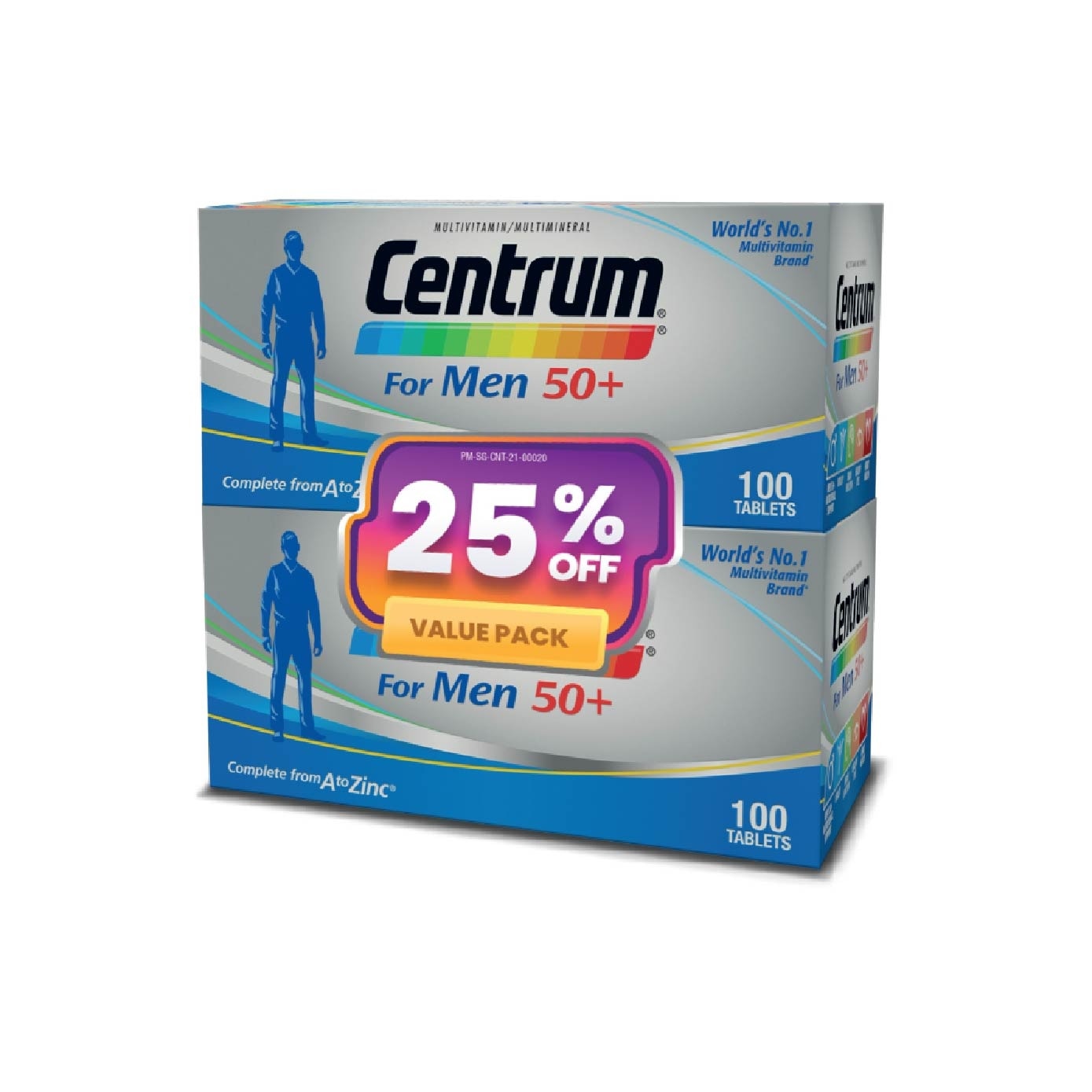 Multivitamin For Men 50+ Twin Packset Tablet 100s x 2 Bottle