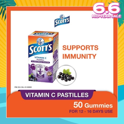 SCOTT'S Vitamin C Pastilles Blackcurrant Flavour (For Daily Immunity Support) 100g