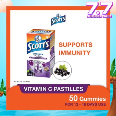 SCOTT'S Vitamin C Pastilles Blackcurrant Flavour (For Daily Immunity Support) 100g