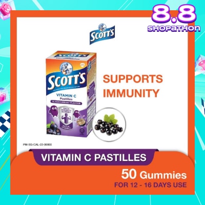 SCOTT'S Vitamin C Pastilles Blackcurrant Flavour (For Daily Immunity Support) 100g