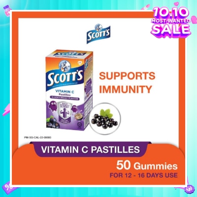 SCOTT'S Vitamin C Pastilles Blackcurrant Flavour (For Daily Immunity Support) 100g