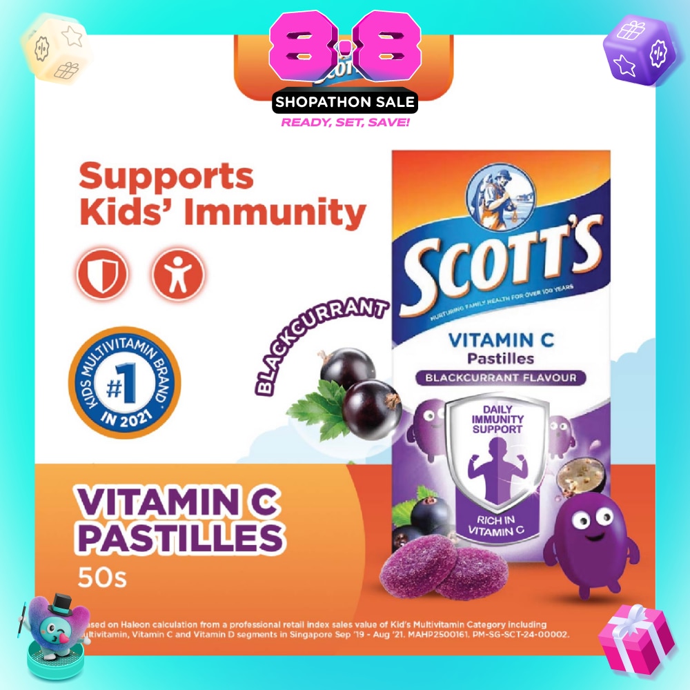 Vitamin C Pastilles Blackcurrant Flavour (For Daily Immunity Support) 100g (Expiry: Apr`2027)