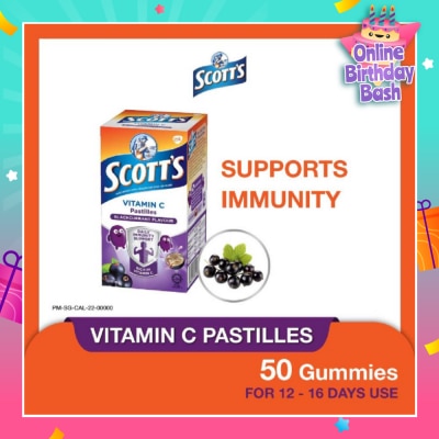 SCOTT'S Vitamin C Pastilles Blackcurrant Flavour (For Daily Immunity Support) 100g