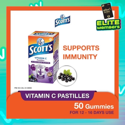 SCOTT'S Vitamin C Pastilles Blackcurrant Flavour (For Daily Immunity Support) 100g