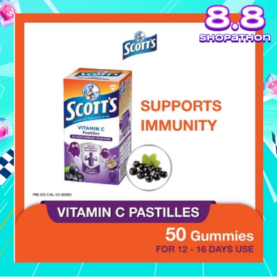 SCOTT'S Vitamin C Pastilles Blackcurrant Flavour (For Daily Immunity Support) 100g