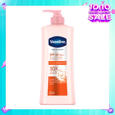 VASELINE Healthy Bright Gluta Ceramide Sun + Pollution Brightening Lotion SPF30 PA++ 320ml