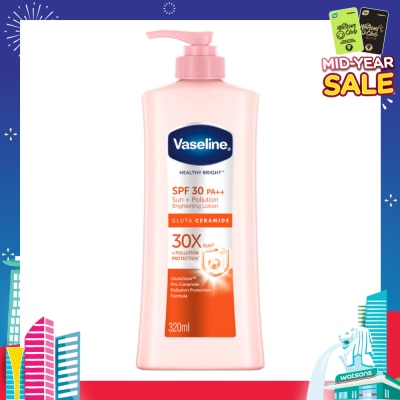 VASELINE Healthy Bright Gluta Ceramide Sun + Pollution Brightening Lotion SPF30 PA++ 320ml