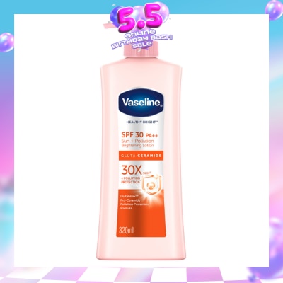 VASELINE - Healthy Bright Gluta Ceramide Sun + Pollution Brightening Lotion SPF30 PA++ 320ml