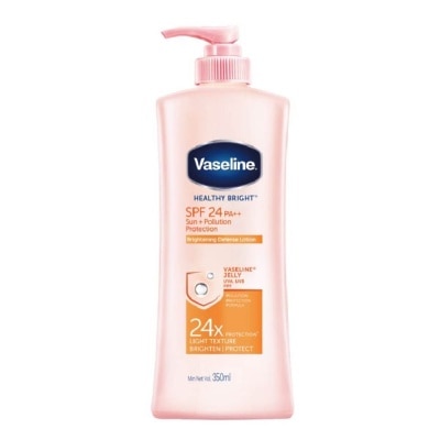 VASELINE Healthy Bright SPF24 PA++ Sun + Pollution Protection Brightening Defence Lotion (For Healthier Brighter Skin Help Heal Dull Damaged Skin) 350ml