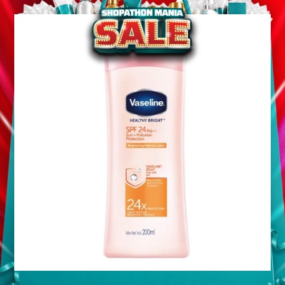 VASELINE - Healthy Bright SPF24 PA++ Sun + Pollution Protection Brightening Defence Lotion (For Healthier Brighter Skin Help Heal Dull Damaged Skin) 200ml