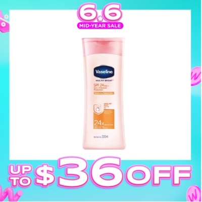 VASELINE - Healthy Bright SPF24 PA++ Sun + Pollution Protection Brightening Defence Lotion (For Healthier Brighter Skin Help Heal Dull Damaged Skin) 200ml