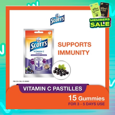 SCOTT'S Vitamin C Pastilles Blackcurrant Flavour 30g (Expiry: Feb`2026)