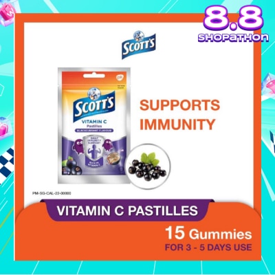 SCOTT'S Vitamin C Pastilles Blackcurrant Flavour 30g (Expiry: Feb`2026)