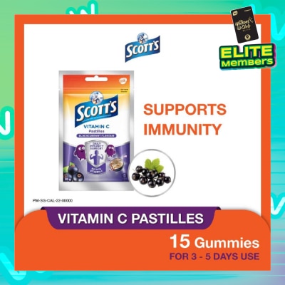 SCOTT'S Vitamin C Pastilles Blackcurrant Flavour 30g (Expiry: Feb`2026)