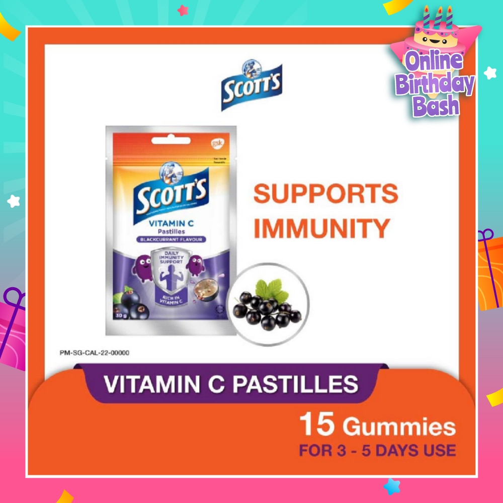 Vitamin C Pastilles Blackcurrant Flavour 30g (Expiry: Feb`2026)