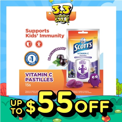 SCOTT'S Vitamin C Pastilles Blackcurrant Flavour 30g&nbsp;(Expiry: Jul`2026)