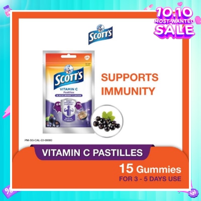 SCOTT'S Vitamin C Pastilles Blackcurrant Flavour 30g (Expiry: Feb`2026)