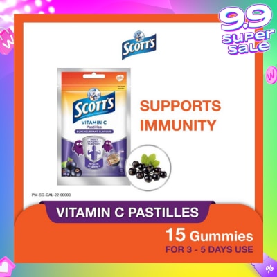 SCOTT'S Vitamin C Pastilles Blackcurrant Flavour 30g (Expiry: Feb`2026)