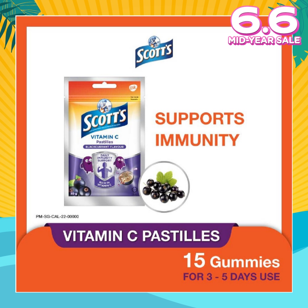 Vitamin C Pastilles Blackcurrant Flavour 30g (Expiry: Feb`2026)
