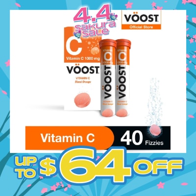 VOOST - Vitamin C Effervescent Vitamin Supplement Tablet (Maintain Immune System Health) 40s