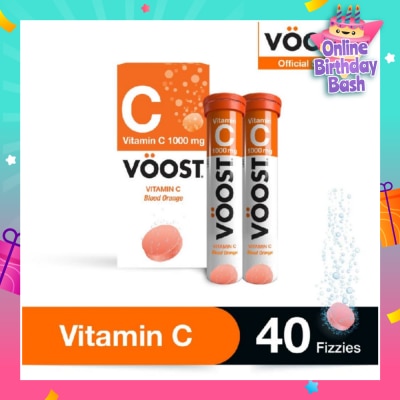 VOOST Vitamin C Effervescent Vitamin Supplement Tablet (Maintain Immune System Health) 40s (Expiry: Jan`2026)