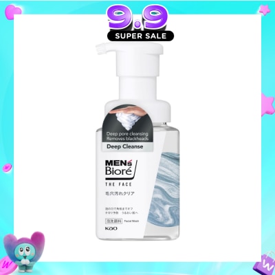 BIORE - MEN'S The Face Instant Foaming Facial Wash Deep Cleanse 200ml image