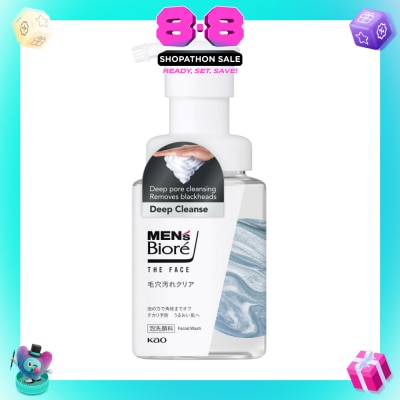 BIORE - MEN'S The Face Instant Foaming Facial Wash Deep Cleanse 200ml