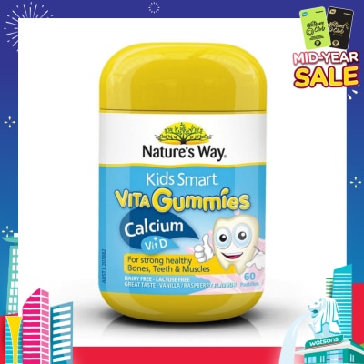 NATURES WAY Kids Smart Vita Gummies Calcium + Vitamin D 60 Pastilles