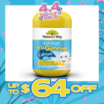 NATURES WAY - Kids Smart Vita Gummies Calcium + Vitamin D 60 Pastilles (Expiry: Nov`2026)