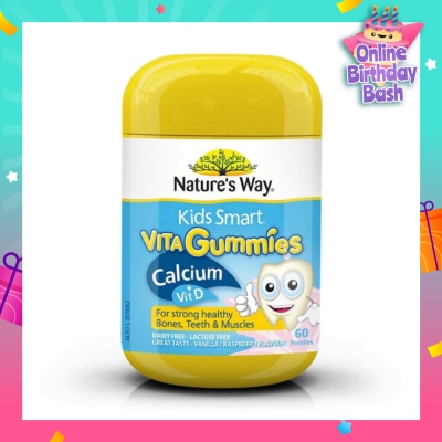 NATURES WAY Kids Smart Vita Gummies Calcium + Vitamin D 60 Pastilles