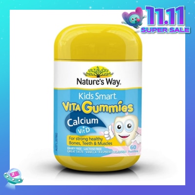 NATURES WAY Kids Smart Vita Gummies Calcium + Vitamin D 60 Pastilles