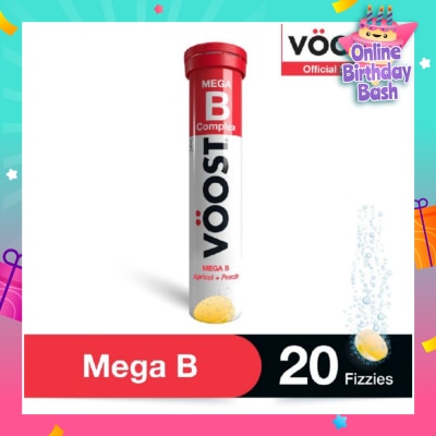 VOOST Mega B Effervescent Vitamin Supplement Tablet (Relieve Fatigue) 20s