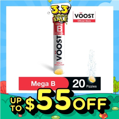VOOST Mega B Effervescent Vitamin Supplement Tablet (Relieve Fatigue) 20s