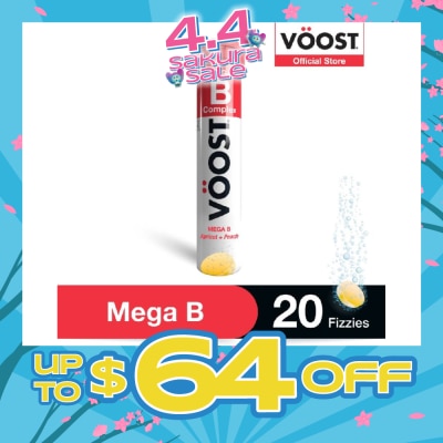 VOOST Mega B Effervescent Vitamin Supplement Tablet (Relieve Fatigue) 20s