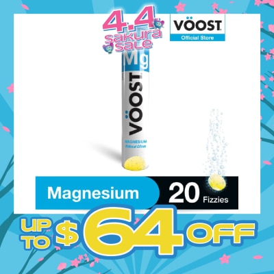 VOOST Magnesium Effervescent Vitamin Supplement Tablet (Support Muscle Health) 20s