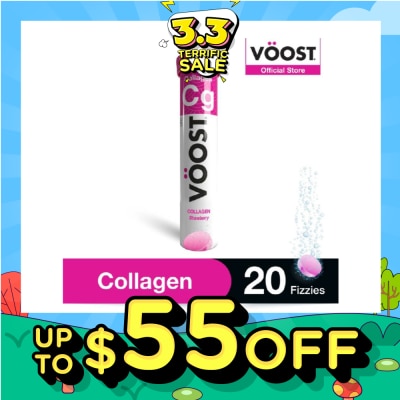 VOOST Collagen Effervescent Vitamin Supplement Tablet (Support Skin Health) 20s (Expiry: Sep`2026)