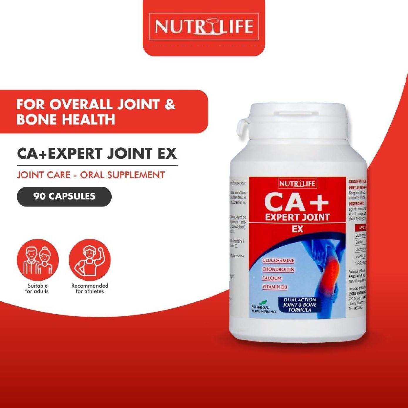CA+ Expert Joint EX for Overall Joint + Bone Health Vegecaps 90s image