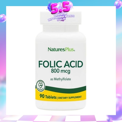NATURE'S PLUS - Folic Acid 800 mcg 90 Tablets