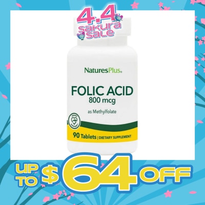 NATURE'S PLUS - Folic Acid 800 mcg 90 Tablets