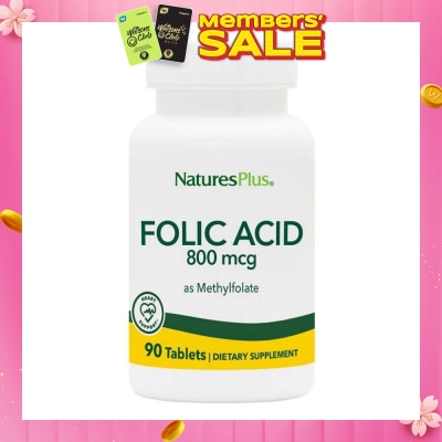 NATURE'S PLUS Folic Acid 800 mcg 90 Tablets
