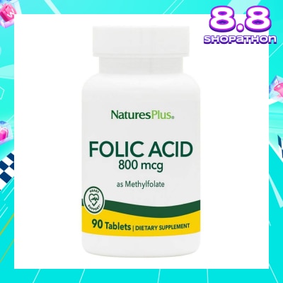 NATURE'S PLUS Folic Acid 800 mcg 90 Tablets