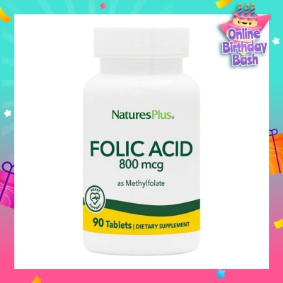 NATURE'S PLUS Folic Acid 800 mcg 90 Tablets